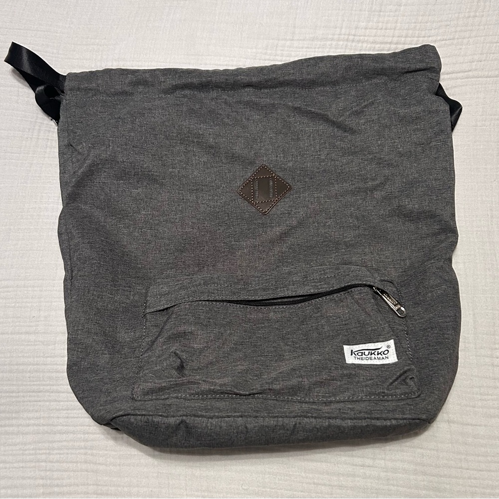 Kaukko Gray Men's Casual Canvas Backpack Tote